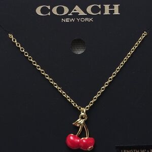 Coach Cherry Charm Pendant Necklace